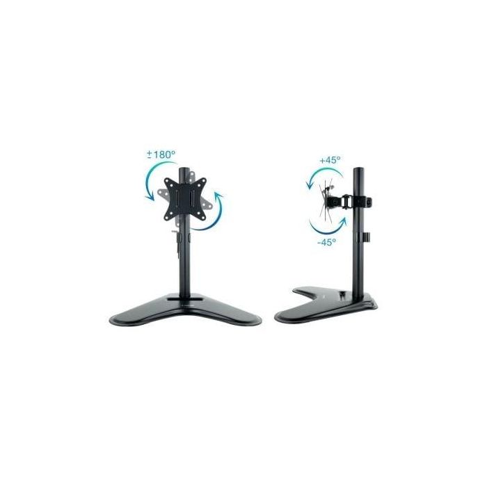 Tooq DB1701TN-B Soporte de Mesa Orientable Inclinable para TV y Portátil 17-32" VESA 75x75 100x100 9kg con Peana Negro 1