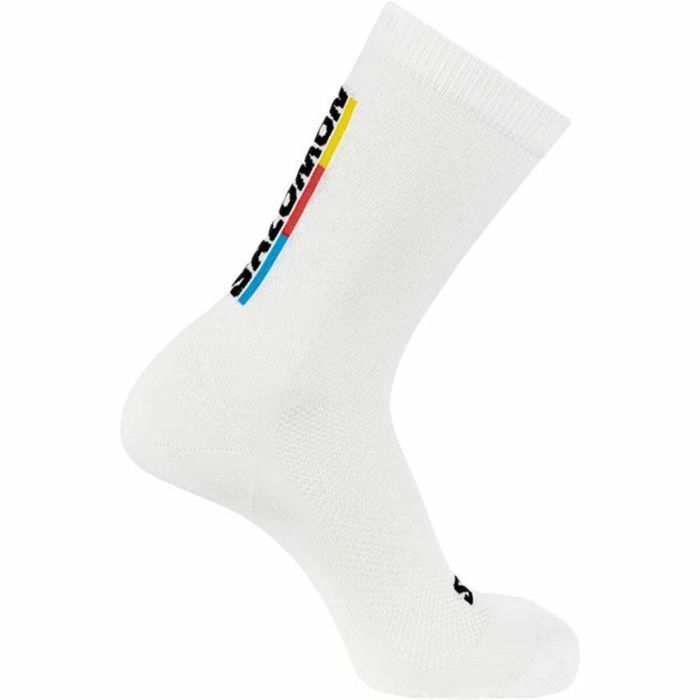 Calcetines Deportivos Salomon Pulse Race Flag Crew Blanco Calcetines Deportivos Salomon Pulse Race Flag Crew Blanco
