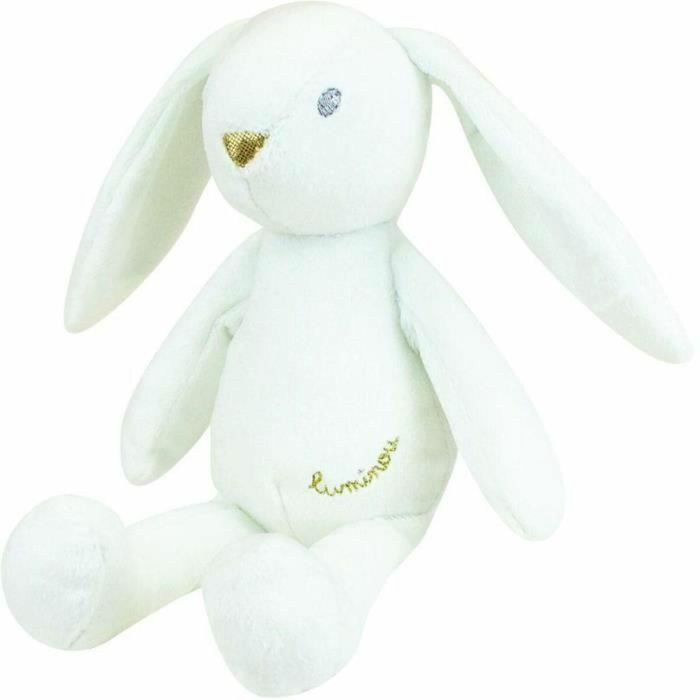 JEMINI Luminou Conejo blanco Peluche natural luminoso que funciona sin batería +/- 20 cm 2