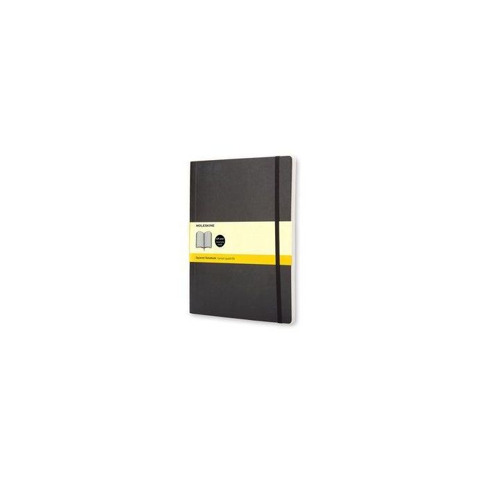 Cuaderno Moleskine Clasico Tapa Blanda 19X25 192H 70Gr. Cuadriculada Con Goma Negra