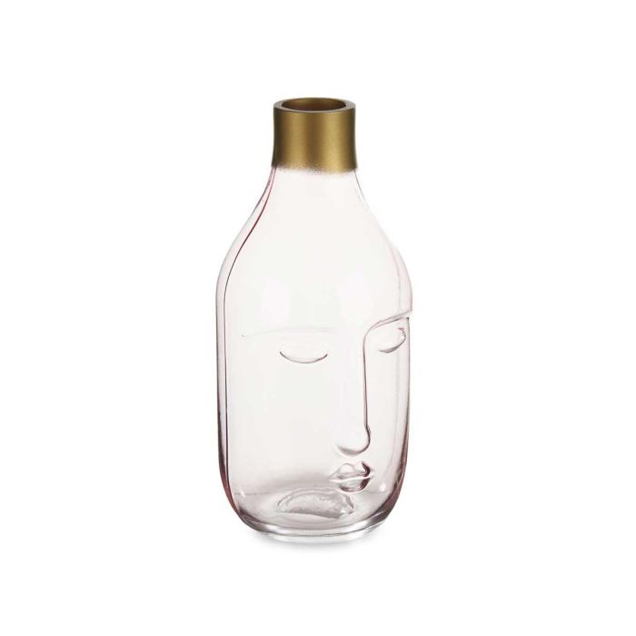 Giftdecor Jarrón de Cristal Cara Rosa, Vidrio, 11x24.5x12 cm (6 Unidades) 1 Giftdecor Jarrón de Cristal Cara Rosa, Vidrio, 11x24.5x12 cm (6 Unidades) 1
