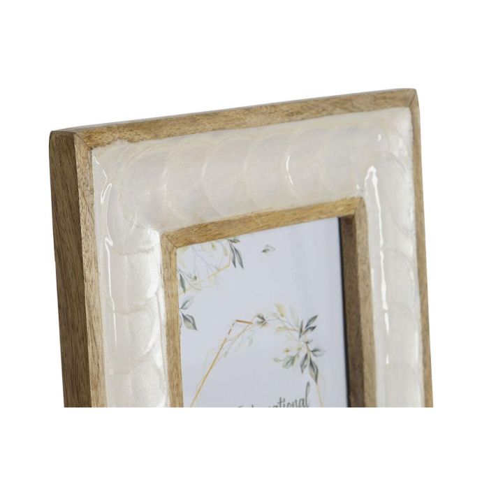 Marco Foto 13X18 Moderno DKD Home Decor Blanco Natural 2 x 27 x 21.5 cm 2