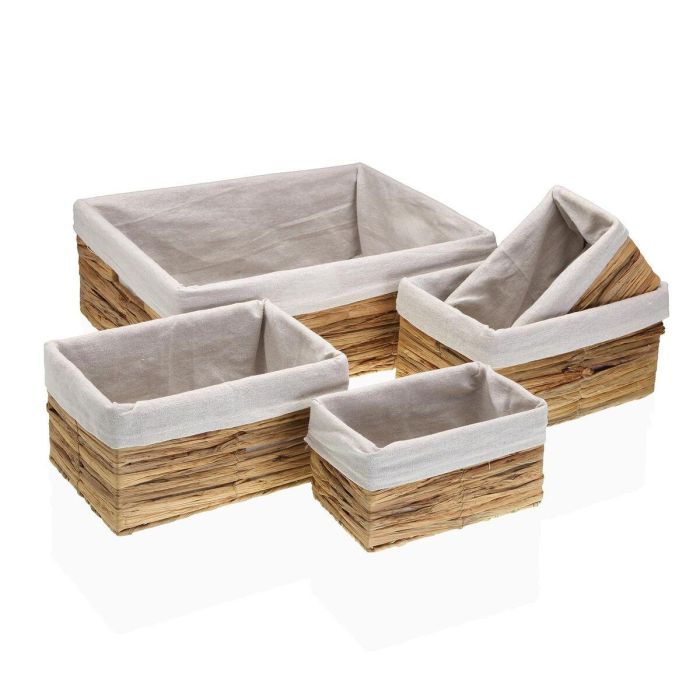 Versa Set de 5 Cajas Cinth de Jacinto de Agua, 30x40x15 cm - Almacenamiento Decorativo 0 Versa Set de 5 Cajas Cinth de Jacinto de Agua, 30x40x15 cm - Almacenamiento Decorativo 0
