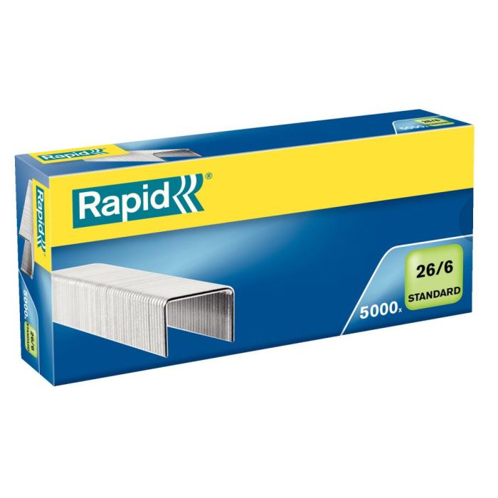 Grapas Rapid 26-6 Setandard Galvanizada Caja 5000 Unidades 10 unidades