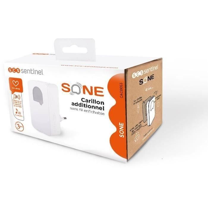 Timbre adicional - SCS SENTINEL - SONE & SONE + - CAC0053 - Inalámbrico y sin batería 1 Timbre adicional - SCS SENTINEL - SONE & SONE + - CAC0053 - Inalámbrico y sin batería 1