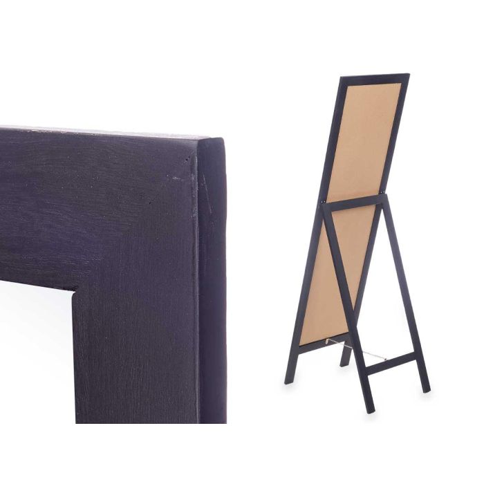 Giftdecor Espejo de Pie con Soporte de Madera 40 x 145 cm Negro 2