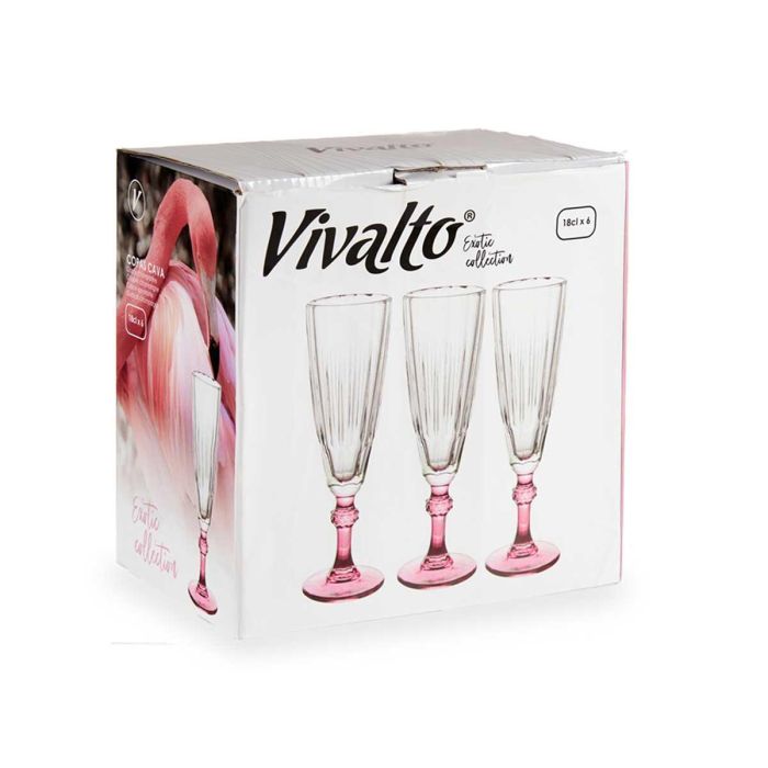 Copa Cava Color Rosa 170Ml Vivalto 6X20CM (48 Unidades) 2 Copa Cava Color Rosa 170Ml Vivalto 6X20CM (48 Unidades) 2