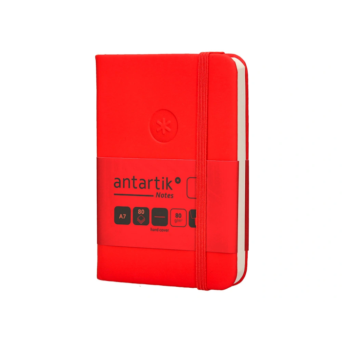 Antartik Cuaderno A7 Tapa Dura Hojas Lisas Rojo 80 Hojas 80gr FSC 3