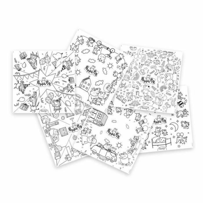 Smoby SMO3032164302017 Recargas de páginas para colorear para mesa creativa infantil, 10 hojas de Peppa Pig 3