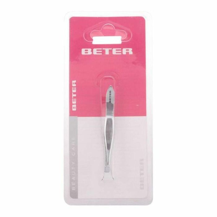 Beter Pinza depilar punta recta cromada para cejas - Accesorio de cosmética Beter Pinza depilar punta recta cromada para cejas - Accesorio de cosmética