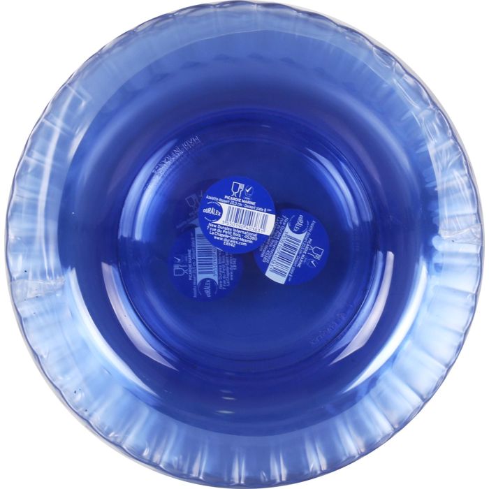 Duralex Plato Postre Picardie 20.5 cm - Plato de Postre Vidrio Templado, Resistente y Apilable, Color Marine (48 Unidades) 2