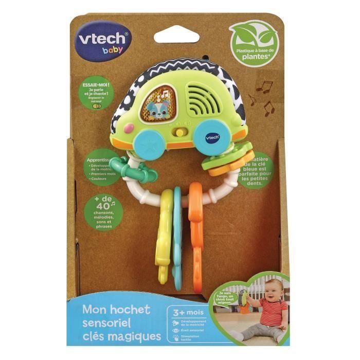 Vtech Baby VT3417765574054 Sonajero Sensorial Llaves Mágicas Bioplástica