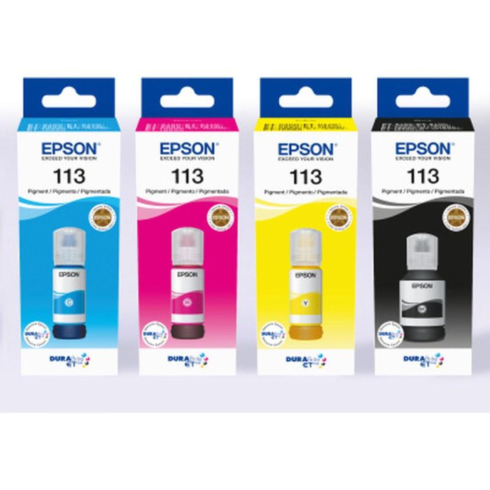 Epson EPS1737766096820 Tinta EcoTank 113 Pack 4 Botellas: Negro, Amarillo, Cian, Magenta - Original 4 Epson EPS1737766096820 Tinta EcoTank 113 Pack 4 Botellas: Negro, Amarillo, Cian, Magenta - Original 4
