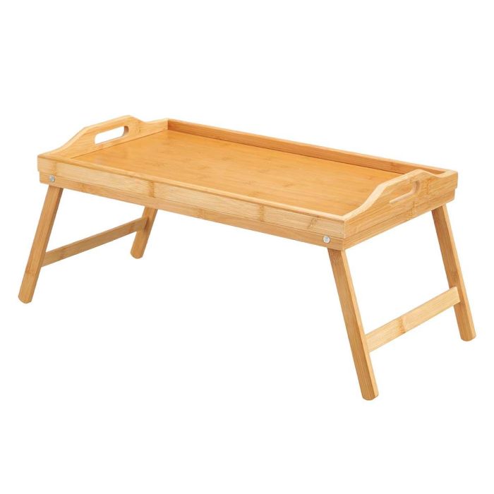 Mesa Bandeja Plegable Bambú Kinvara 50x30 cm, Marrón (6 Unidades) 1 Mesa Bandeja Plegable Bambú Kinvara 50x30 cm, Marrón (6 Unidades) 1