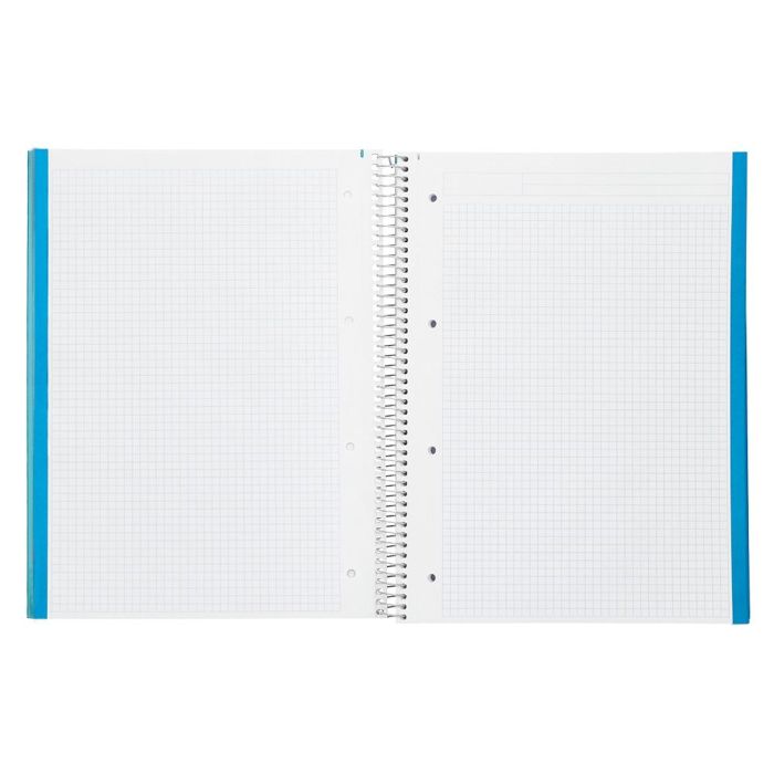 Cuaderno Espiral Liderpapel A4 Micro Jolly Tapa Forrada 140H 75 gr Cuadro 5 mm 5 Bandas4 Taladros Color Celeste 6