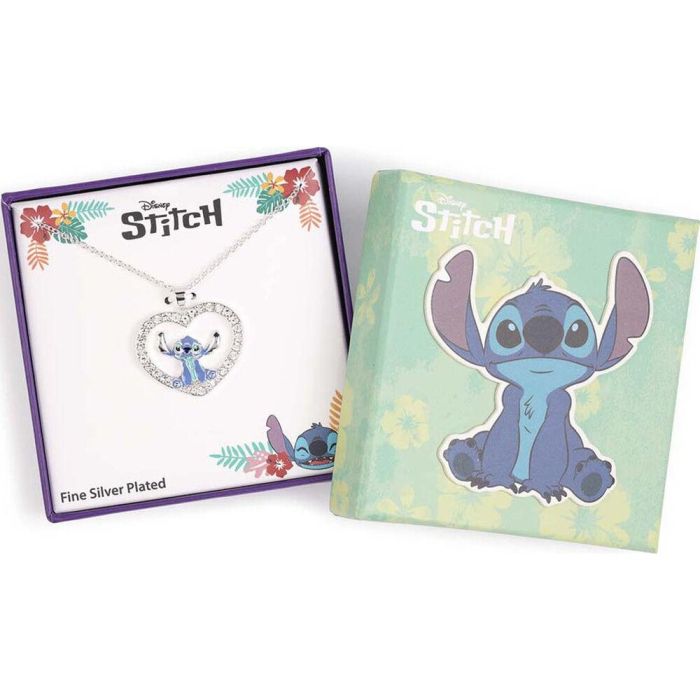 PEERS HARDY Colgante Corazon Stitch Disney de latón plateado