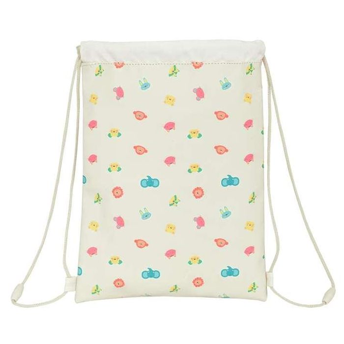 Bolsa Mochila con Cuerdas Safta Cabecitas Crema 1