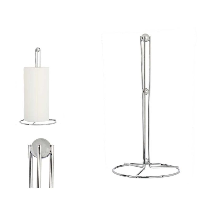 Portarrollos Metal Cromado Kinvara 15.5x31.5x15.5 cm Plata (12 Unidades) Portarrollos Metal Cromado Kinvara 15.5x31.5x15.5 cm Plata (12 Unidades)