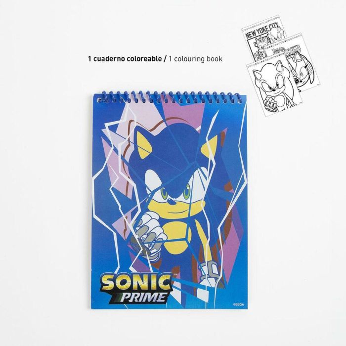 Set Papelería Coloreable Display Sonic 30.0 X 30.0 X 2.5 Cm 7