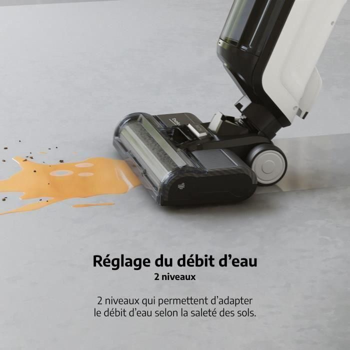 Beko VCW70340W Aspirador Mopa 3 en 1, Opción Vapor 1400W, 300W, 2 Depósitos, Pantalla LED, Blanco y Negro 5