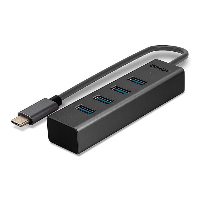 Lindy Hub USB 3.2 Type C de 4 Puertos Tipo A SuperSpeed 5Gbps Lindy Hub USB 3.2 Type C de 4 Puertos Tipo A SuperSpeed 5Gbps