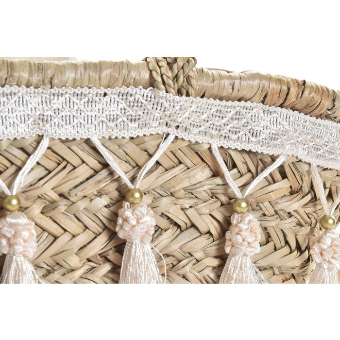 Bolso Mediterraneo DKD Home Decor Natural Blanco 16 x 30 x 59 cm 1 Bolso Mediterraneo DKD Home Decor Natural Blanco 16 x 30 x 59 cm 1
