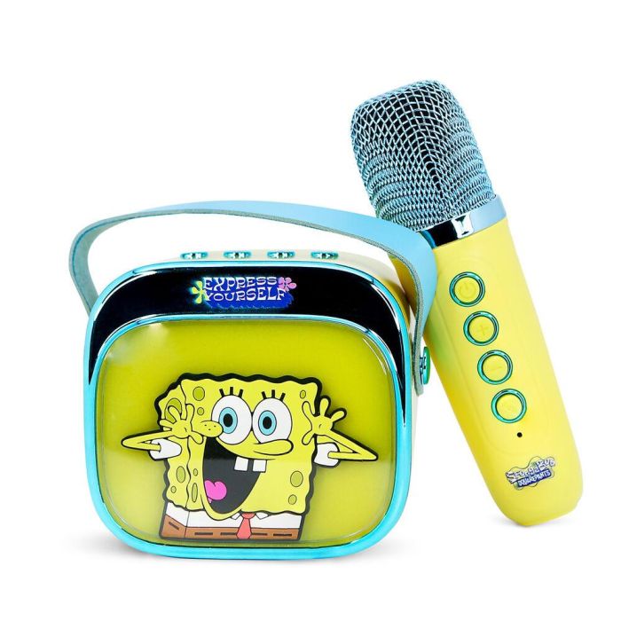 Altavoz y Micro Karaoke LED Bob Esponja 4