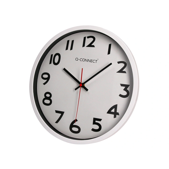 Q-connect Reloj de Pared Oficina Redondo Plástico Blanco 34 cm 2 Q-connect Reloj de Pared Oficina Redondo Plástico Blanco 34 cm 2