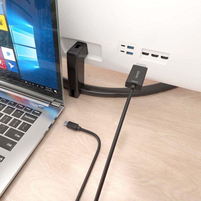 AISENS - CABLE CONVERSOR MINI DP A HDMI 4K@60HZ, MINI DP/M-HDMI/M, NEGRO, 1.0M 2