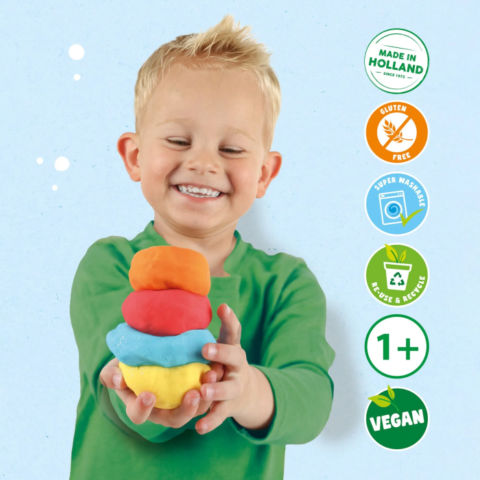 Ses Creative AAAAR50291 Plastilina Vegana Sin Gluten Lavable 4x90gr 3