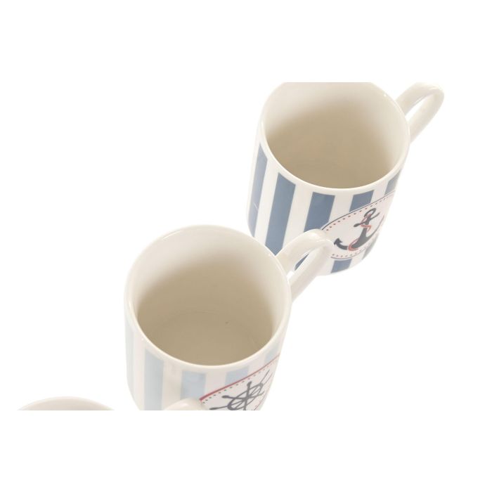 Mug Atlantico DKD Home Decor Azul Marino Rojo 5.3 x 6 x 8 cm (12 Unidades) 2