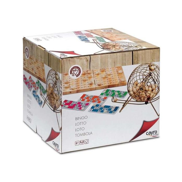 Cayro Bingo de Madera y Metal con Cartones 26x24x33 cm, Edad Mínima 3 Años 1