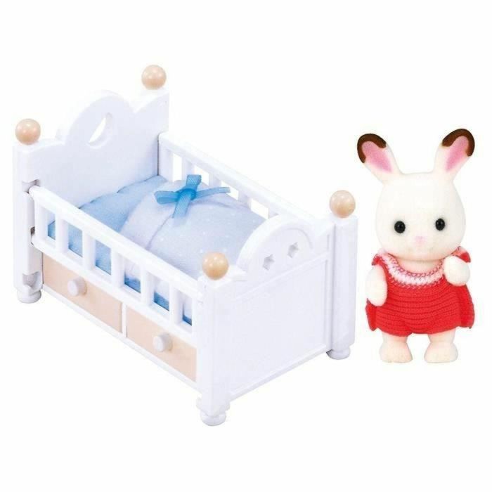 Sylvanian Families 5017 Cama de chocolate para conejo bebé con barrera, manta, almohada y peluche - Juego para niñas +4 años 2 Sylvanian Families 5017 Cama de chocolate para conejo bebé con barrera, manta, almohada y peluche - Juego para niñas +4 años 2