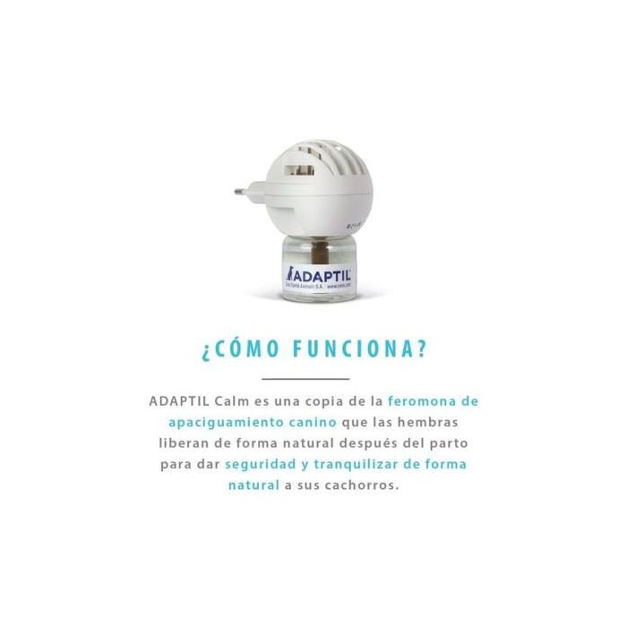 Adaptil Difusor + Recambio Calm Home 48 ml 1 Mes para Perros | Feromonas Apaciguamiento Anti-estrés, Ansiedad, Ruidos y Miedos