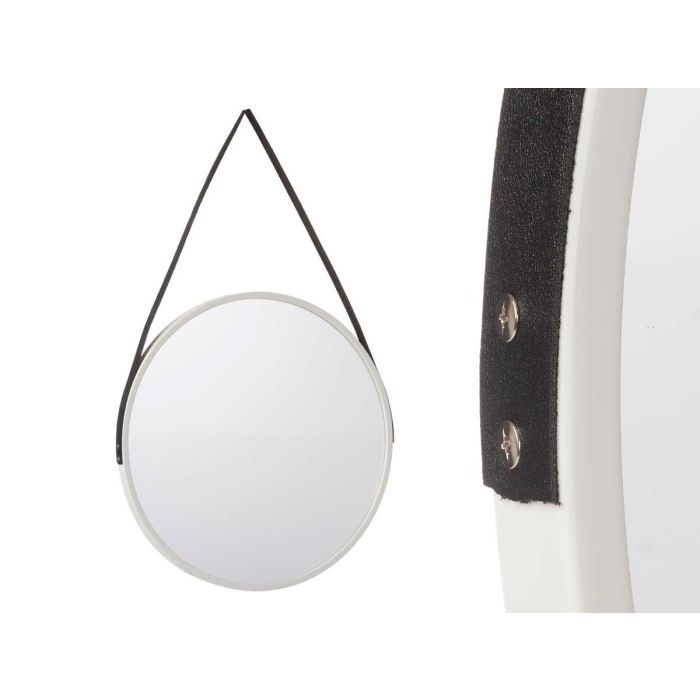 Espejo Redondo Asa Polipiel Blanco Peq Giftdecor 45CM (4 Unidades) 1 Espejo Redondo Asa Polipiel Blanco Peq Giftdecor 45CM (4 Unidades) 1