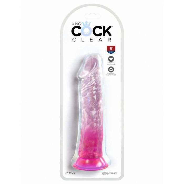 Consolador Realista Pipedream King Cock Clear TPE Rosa 1