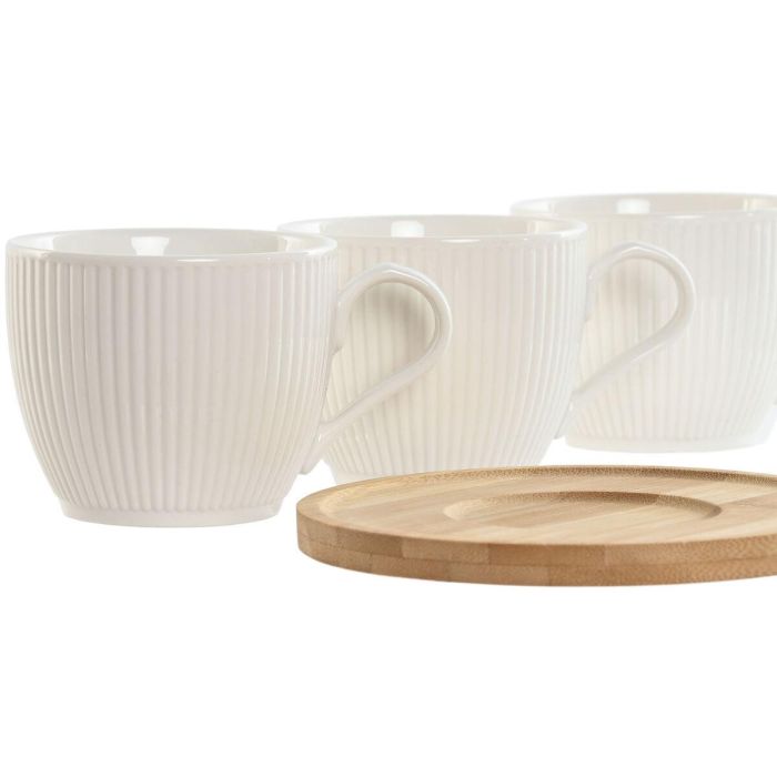 Cafe Basicos DKD Home Decor Blanco Natural 8 x 7 x 11 cm Set de 6 3