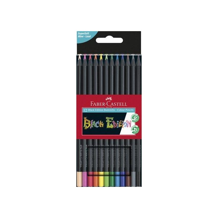 Lapices De Colores Faber-Castell Black Edition Estuche De 12