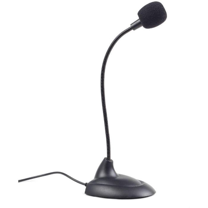 Gembird MIC-205 Micrófono de Mesa para PC Omnidireccional con Conexión Alámbrica 3.5mm – Negro