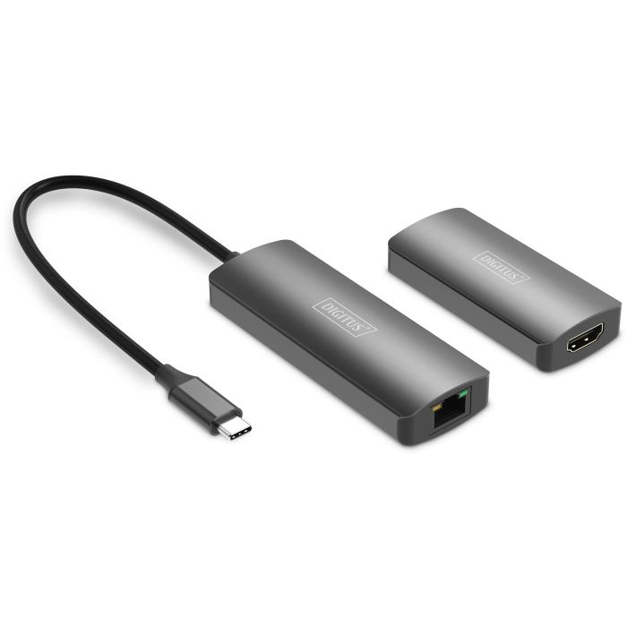 Digitus Extensor HDMI-USB-C 4K 120Hz CAT6A 30m Transmisor y Receptor de Señales AV HDR Plug and Play