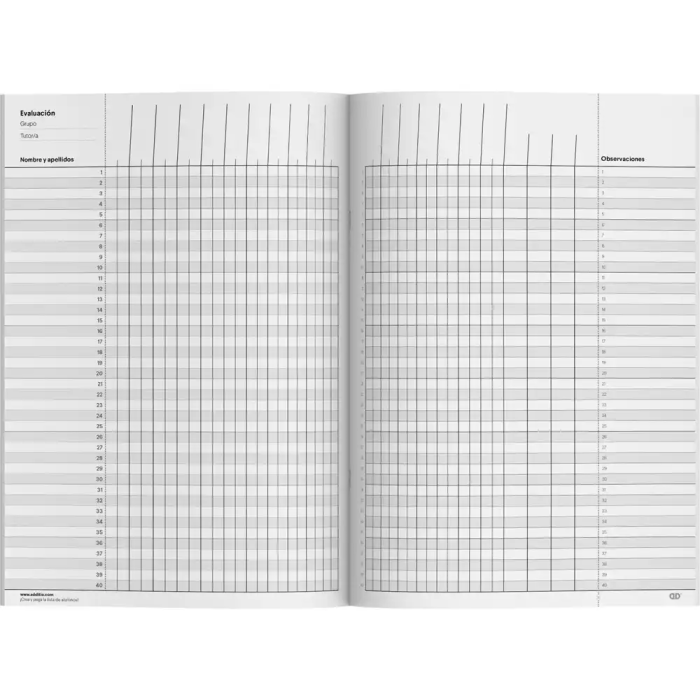 Additio Cuaderno Duplex A4 para Profesorado PVC 112 Páginas Colores Surtidos 7