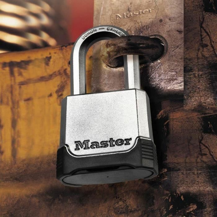 Master Lock Candado de Combinación M176EURDLH - Cuerpo de Zinc de 56 mm, Arco de Carburo de Boro, Combinación Programable, Uso Exterior 2 Master Lock Candado de Combinación M176EURDLH - Cuerpo de Zinc de 56 mm, Arco de Carburo de Boro, Combinación Programable, Uso Exterior 2