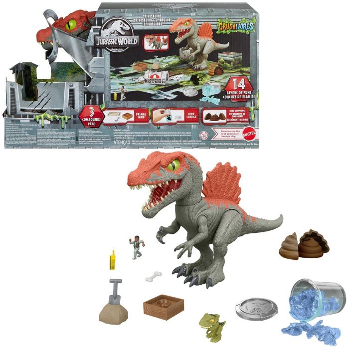 Jurassic World Espinosaurio Destrozajaulas Htp71 Mattel