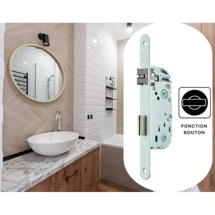 Yale Y73R-A40/B/SC Cerradura de empotrar Eje 40mm Caja 135mm Certificación NF Nivel 2 Blanco Cerradero Incluido 2