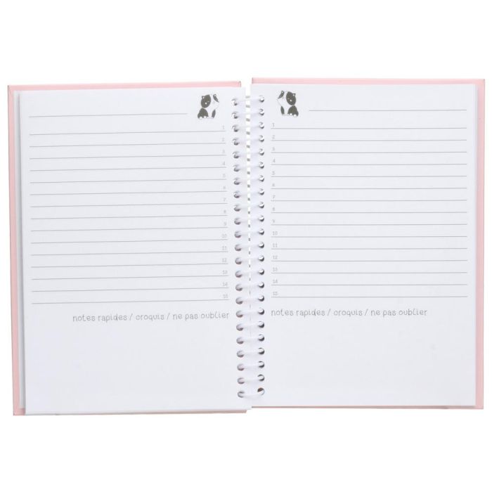 The Concept Factory Libreta Anti Stress Kawaii Cuaderno con Espiral y Tiras de Silicona de Colores Modelos Surtidos Panda o Gato 5