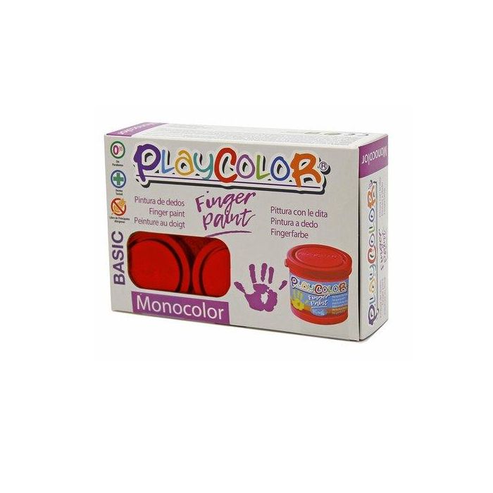 Pintura De Dedos Playcolor Basic 40 Ml (Bote) Monocolor Blanco Estuche De 6