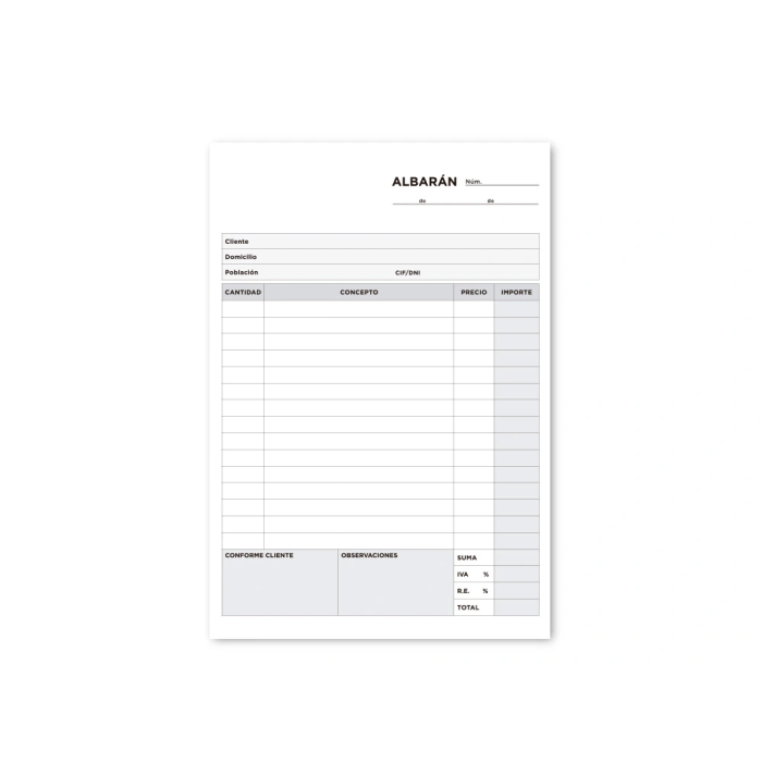 Liderpapel T315 Talonario Albarán Cuarto Original con 2 Copias Natural 144x210mm 1