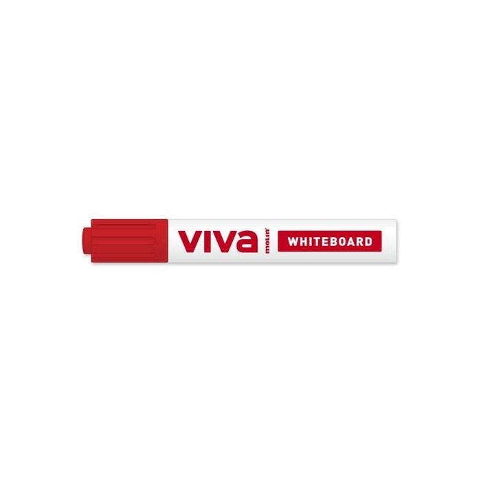 Molin Rotulador Pizarra Blanca Signo Rojo Punta Fibra Sintética Borrado Rápido Tinta Alcohol 12 Unidades (12 Unidades)
