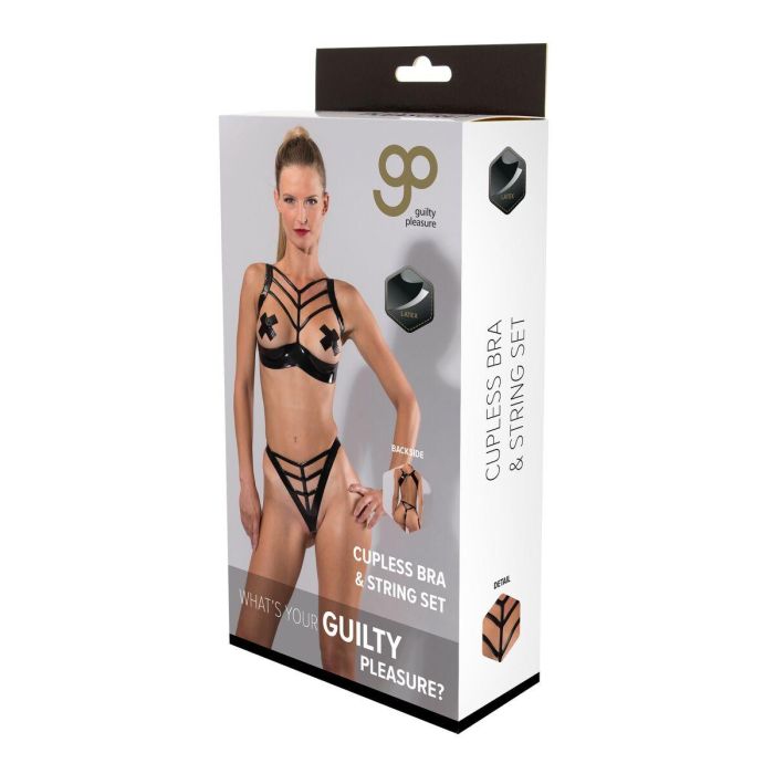 Conjunto de Lencería Guilty Pleasure Negro (XL) Conjunto de Lencería Guilty Pleasure Negro (XL)