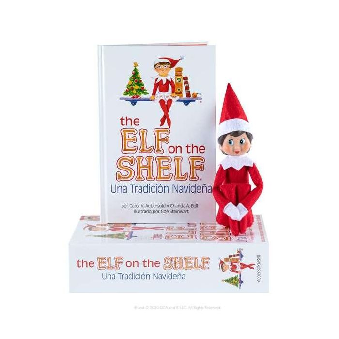 The Elf On The Shelf Cuento y Muñeco Elfo Niña, Edad Mínima 1 Año, 28x26,5x7,2 cm
